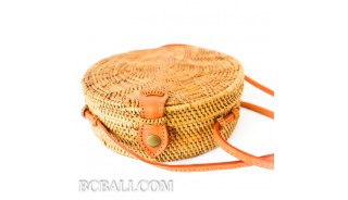 Ata Rattan Grass Balinese Bags Flower Design 